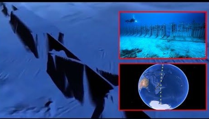 Die gigantische Unterwasserwand, die durch den Planeten verläuft, wird von Google Earth entdeckt
